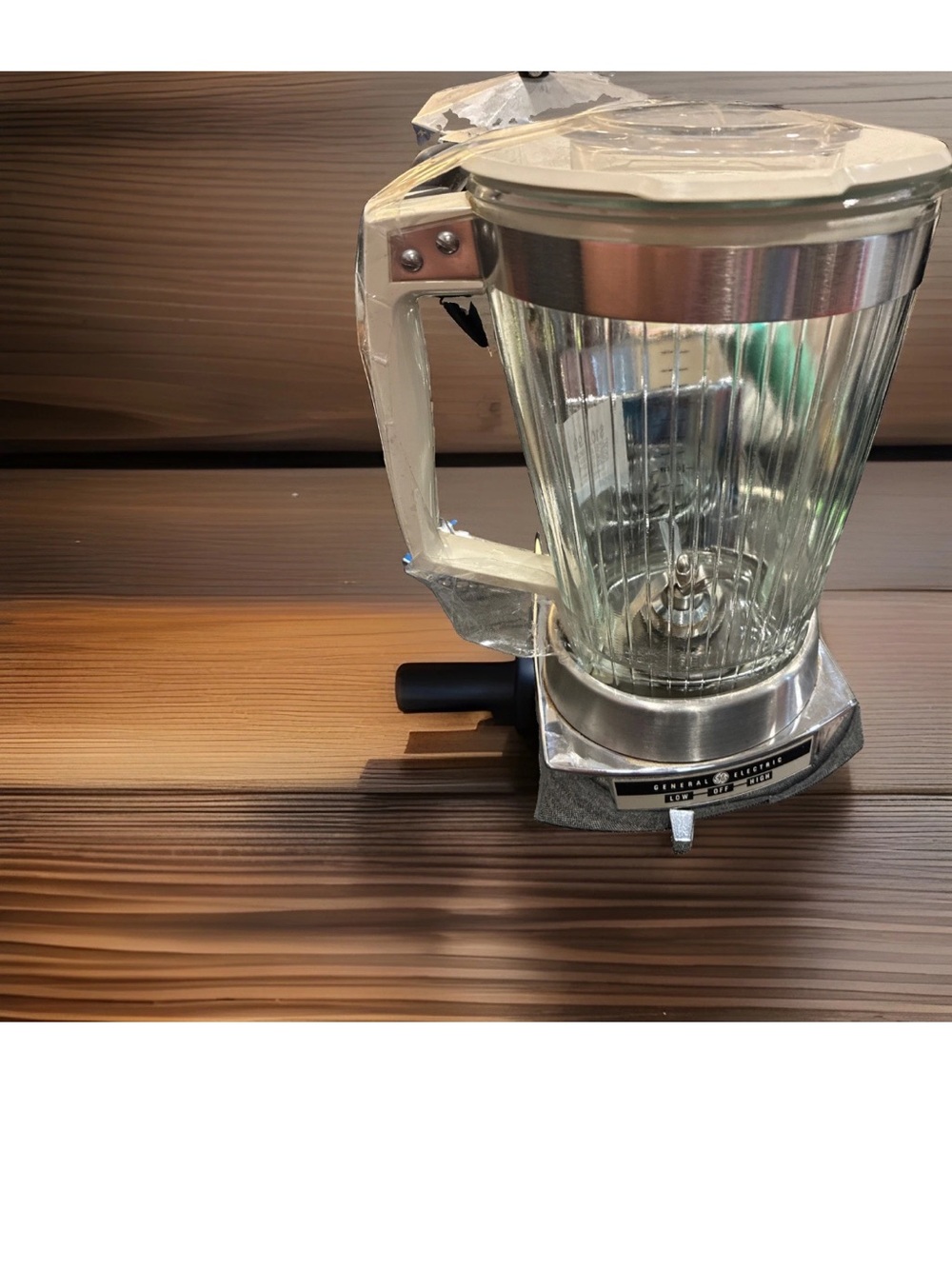 GE 2-Speed Chrome  Atomic Style Glass Quality Blender Working Condition Vintage